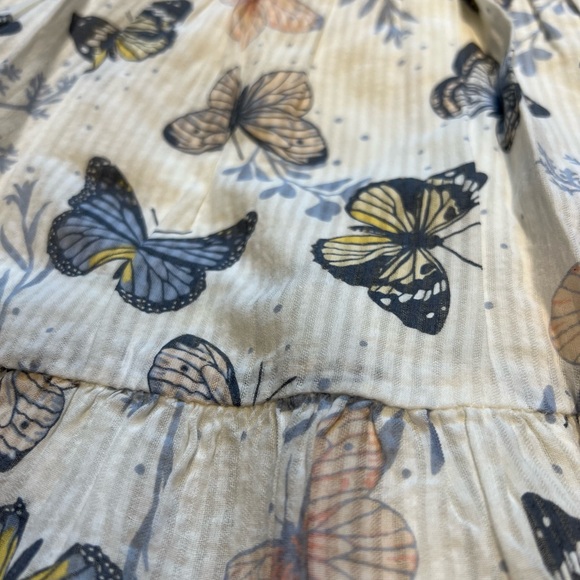 Catherine Malandrino Flutter Sleeve Floral Spring  Cotton Dress 24 Months - Picture 5 of 10